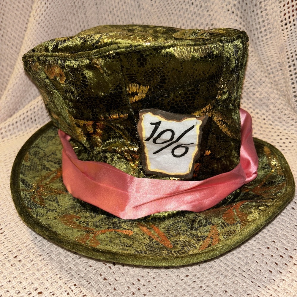 New Disney Store MAD HATTER Alice Costume Hat Boys D3